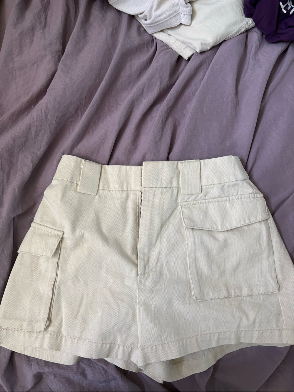 TNA Cream Utility Cargo Shorts
